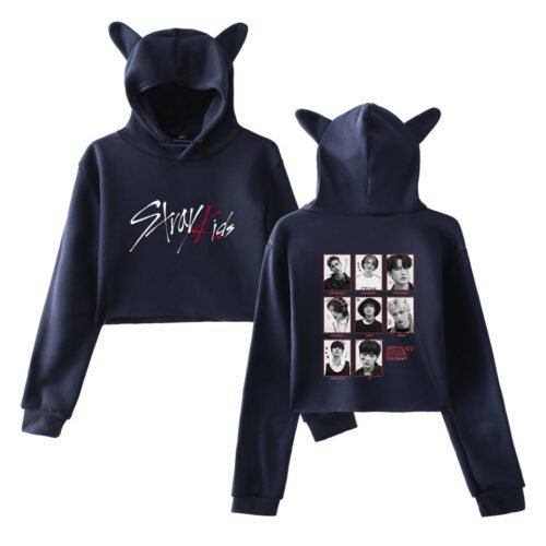Stray Kids No Easy Cropped Hoodie #3