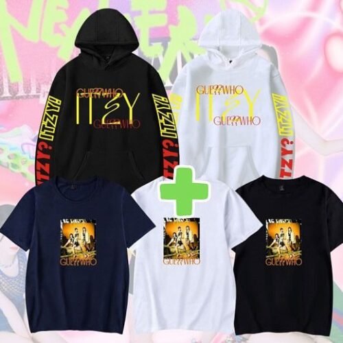 Itzy Guess Who Pack: Hoodie + T-Shirt + FREE Poster & Socks