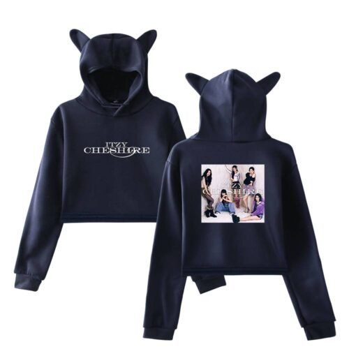 Itzy Chesire Cropped Hoodie #3