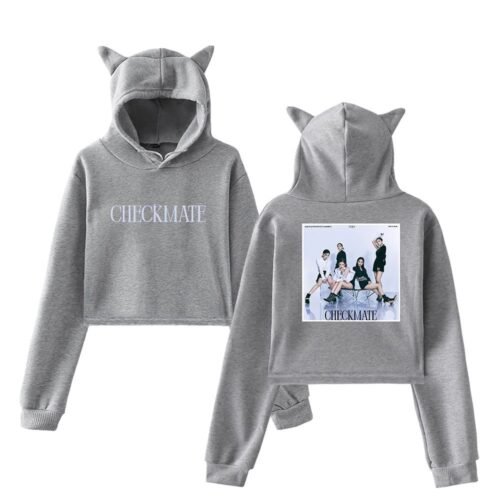Itzy Checkmate Cropped Hoodie #4