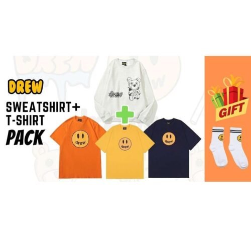 Drew Pack: Sweatshirt (A14) + T-Shirt (A43) + FREE Socks