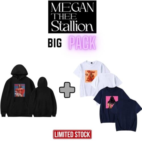 Megan Thee Stallion Big Pack: 01 Hoodie + 02 T-Shirts