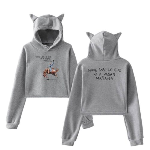 Bad Bunny Cropped Hoodie #4