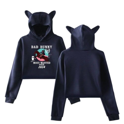 Bad Bunny Cropped Hoodie #3