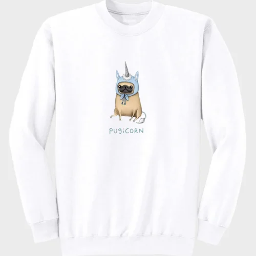 Unicorn Sweatshirt #w1 Pugicorn