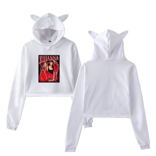 Rihanna Cropped Hoodie #6