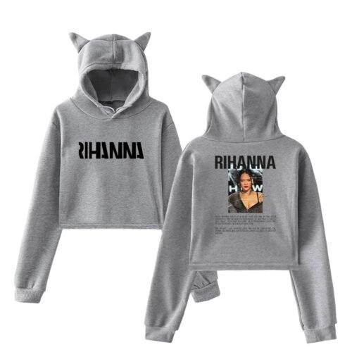 Rihanna Cropped Hoodie #7